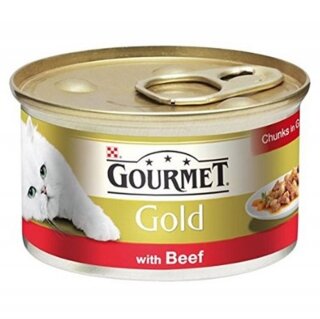Gourmet Gold Parça Etli Soslu Sığır Etli 85 gr Kedi Maması kullananlar yorumlar